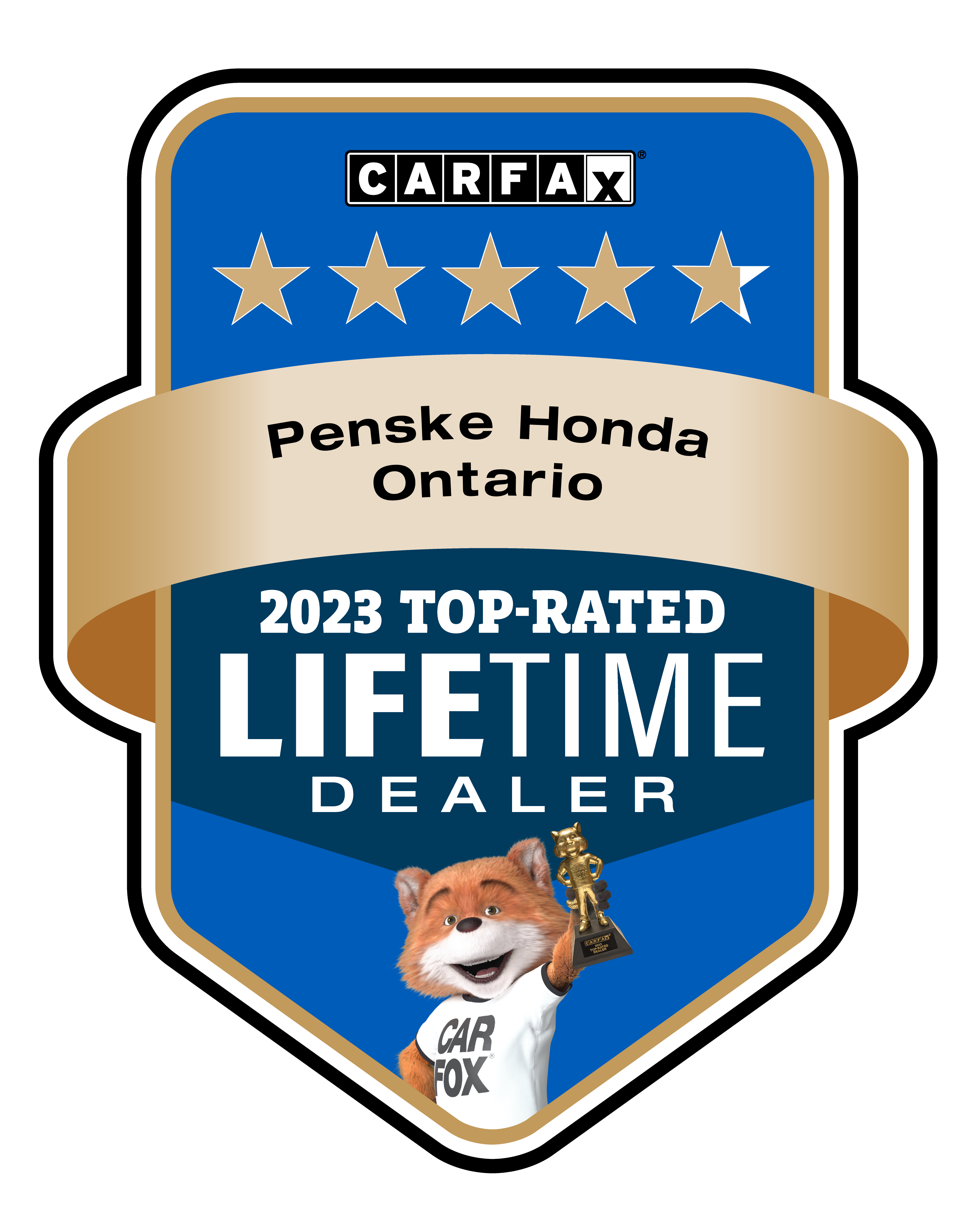Penske Honda Ontario in Ontario, CA is CarFax Top Rated Dealer of the Year 2023