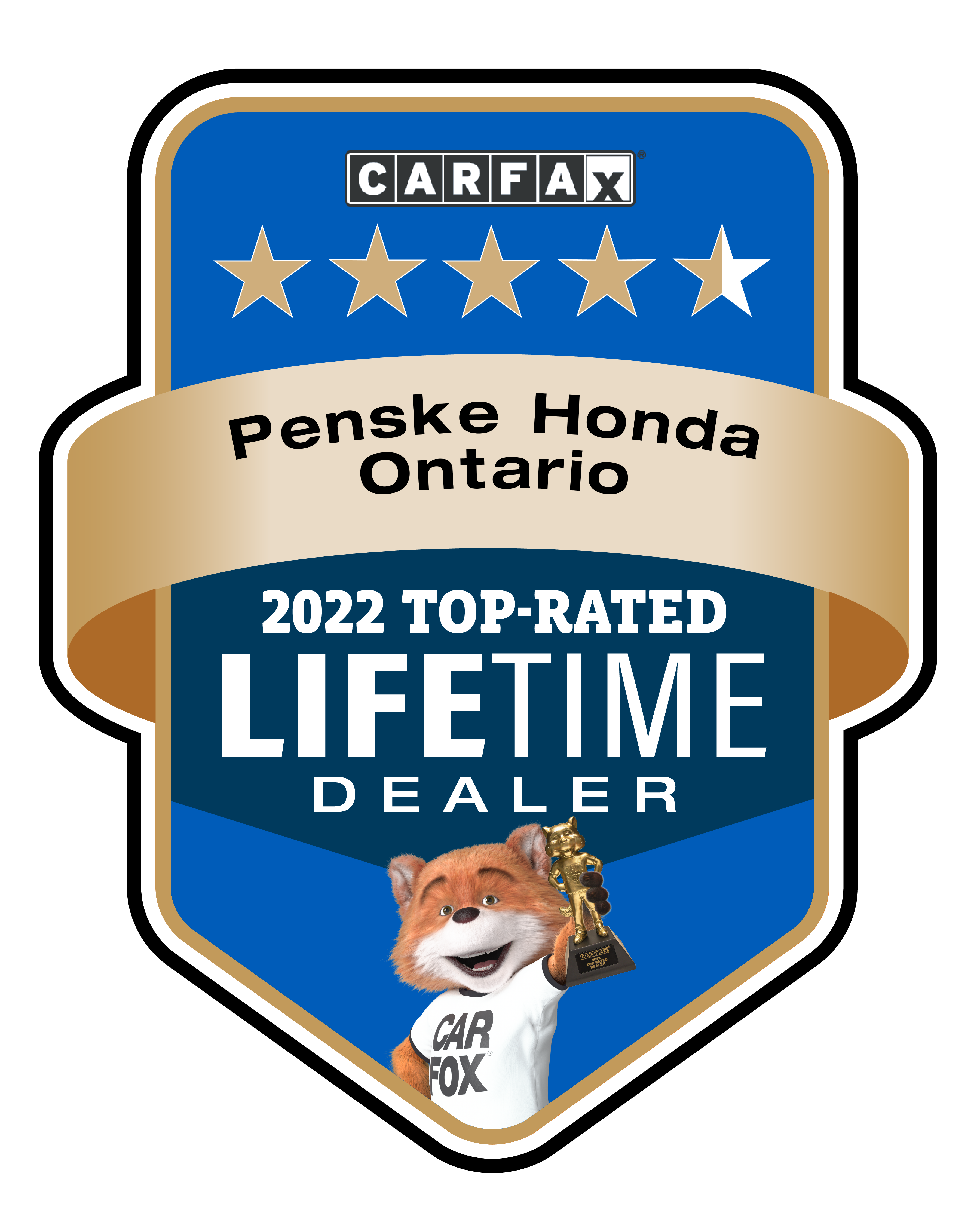 Penske Honda Ontario in Ontario, CA is CarFax Top Rated Dealer of the Year 2022